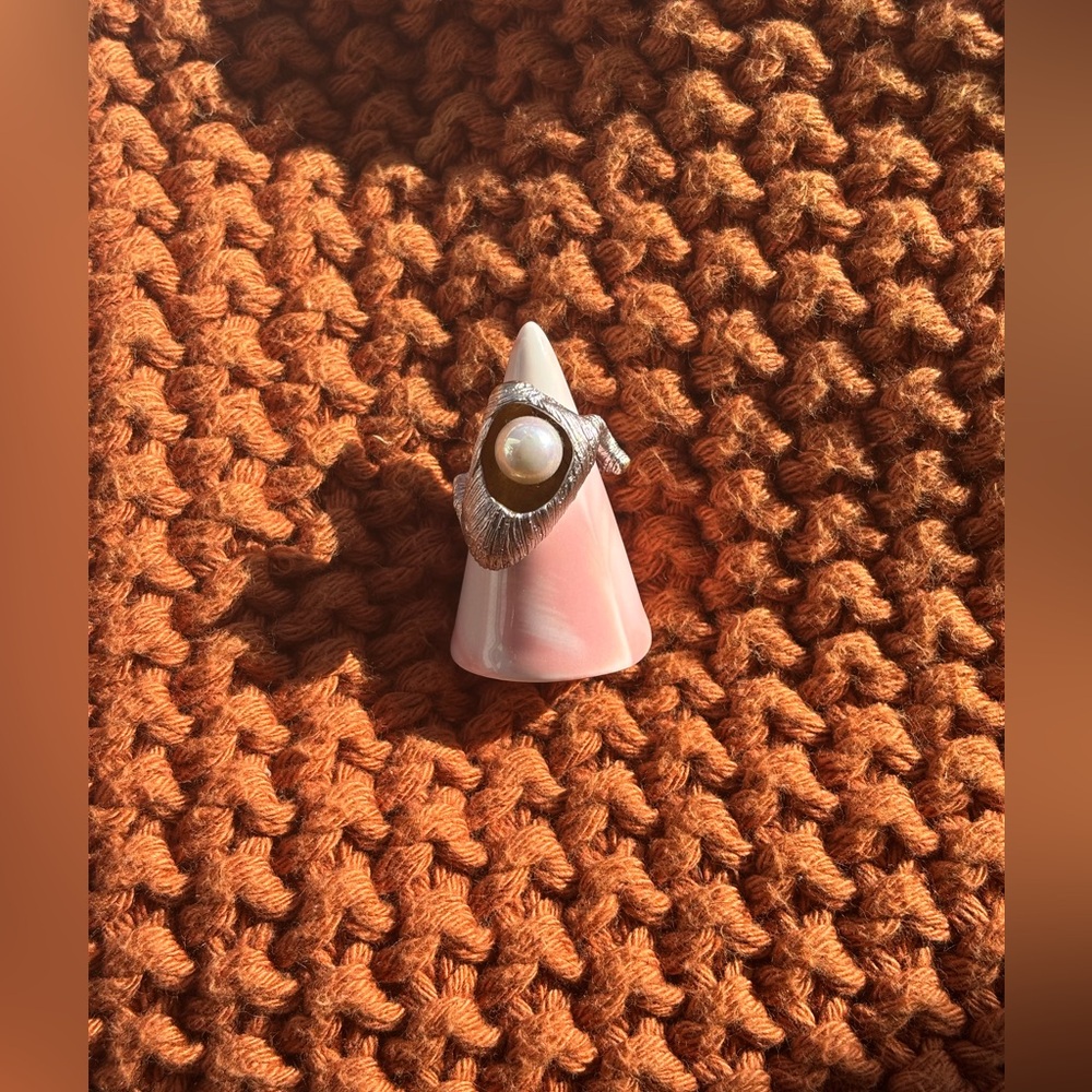 German Kabriski Pearl Nest Ring, SZ 11 NIB